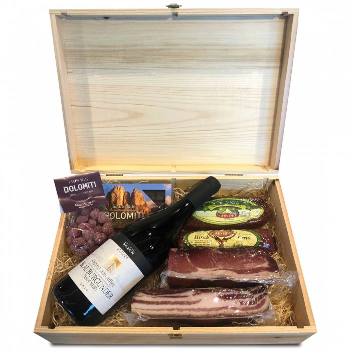 Geschenkspackung Nr. 1 (Holzkiste mit Deckel Martin Speck)