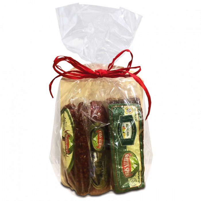 Geschenkspackung Nr. 8 (Holzschnedebrett mit Logo Martin Speck)