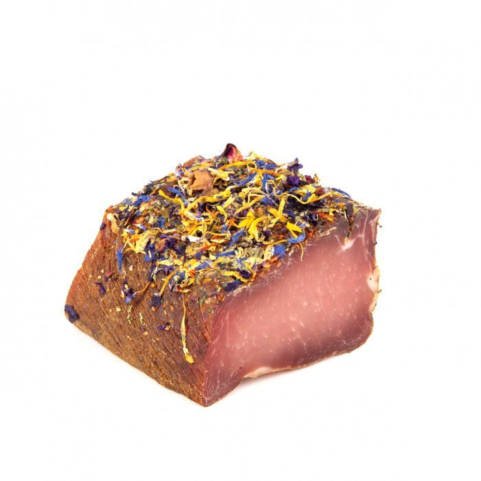 Karreespeck mit Bergblumen