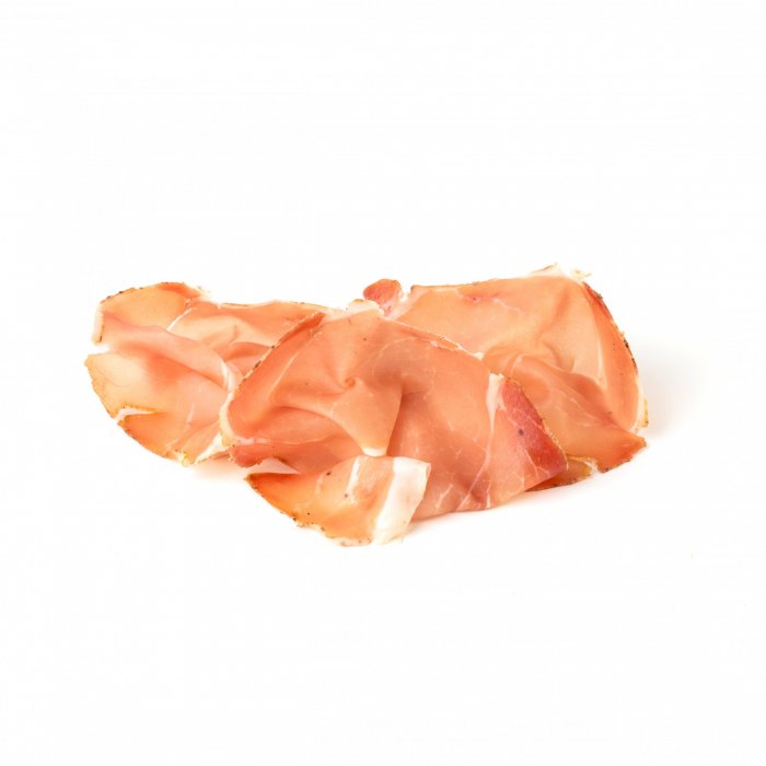 Sliced unsmoked speck